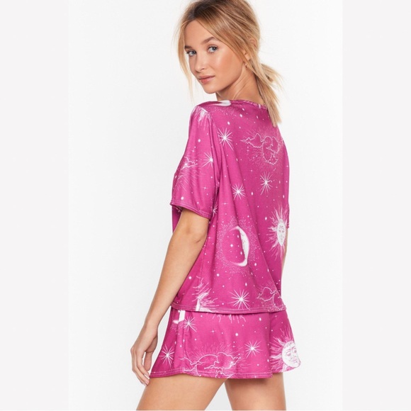 🛎️ 5/$20 NWT Nasty Gal Night and Day Sky Pajama Short Set - Picture 12 of 12